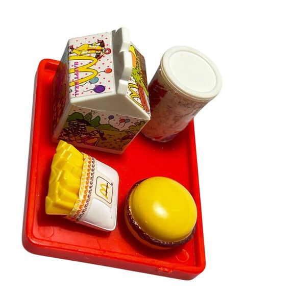 McDonalds Mini Happy Meal Food Tray Vintage Miniature Diorama Barbie - Picture 2 of 7